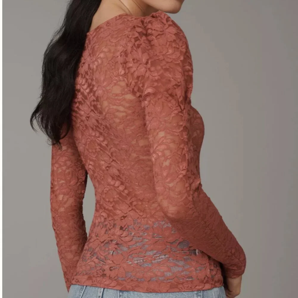 NWT Anthropologie Puff-Sleeve Sheer Lace Top Feminine Whimsy Festival BohoXS